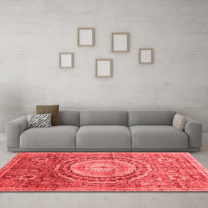 Modern Red Washable Rugs