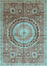 Abstract Light Blue Modern Rug, abs3631lblu