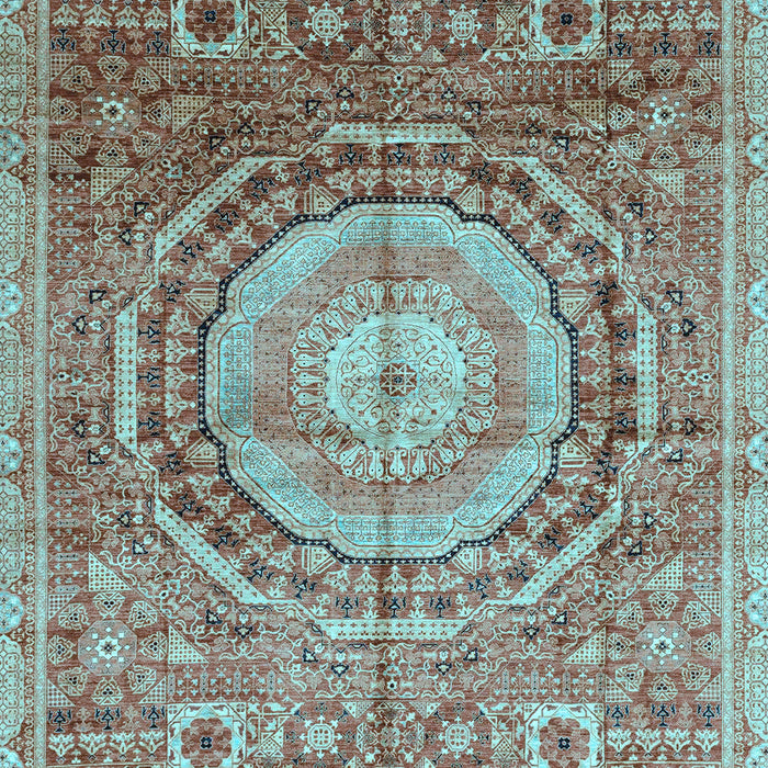 Abstract Light Blue Modern Rug, abs3631lblu