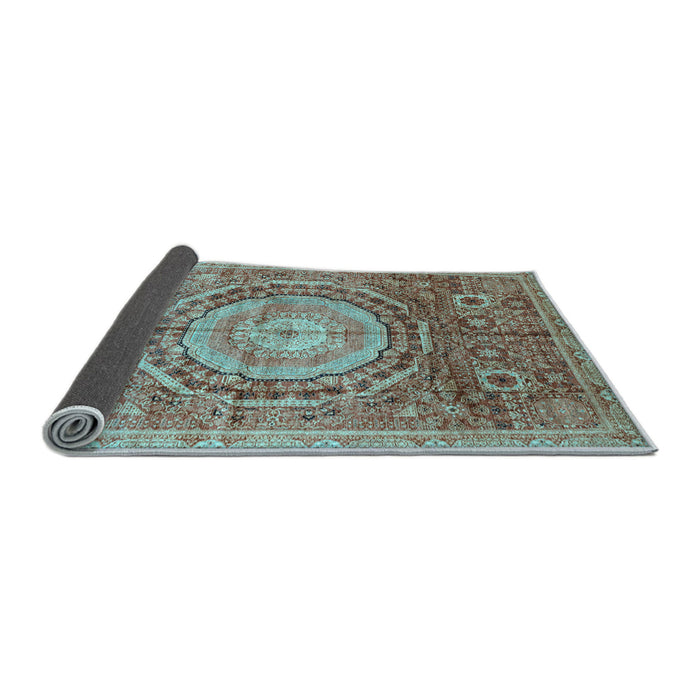 Sideview of Abstract Light Blue Modern Rug, abs3631lblu