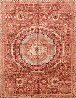 Machine Washable Abstract Red Rug, wshabs3631