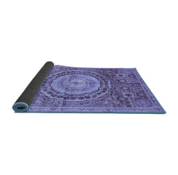 Sideview of Abstract Blue Modern Rug, abs3631blu