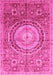 Machine Washable Abstract Pink Modern Rug, wshabs3631pnk