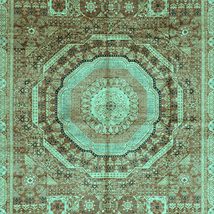 Machine Washable Abstract Turquoise Modern Area Rugs, wshabs3631turq