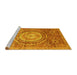 Sideview of Machine Washable Abstract Yellow Modern Rug, wshabs3631yw