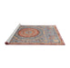 Sideview of Machine Washable Abstract Sage Green Rug, wshabs3632