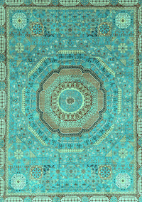 Abstract Turquoise Modern Rug, abs3632turq