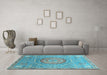 Machine Washable Abstract Light Blue Modern Rug in a Living Room, wshabs3632lblu