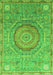 Machine Washable Abstract Green Modern Area Rugs, wshabs3632grn