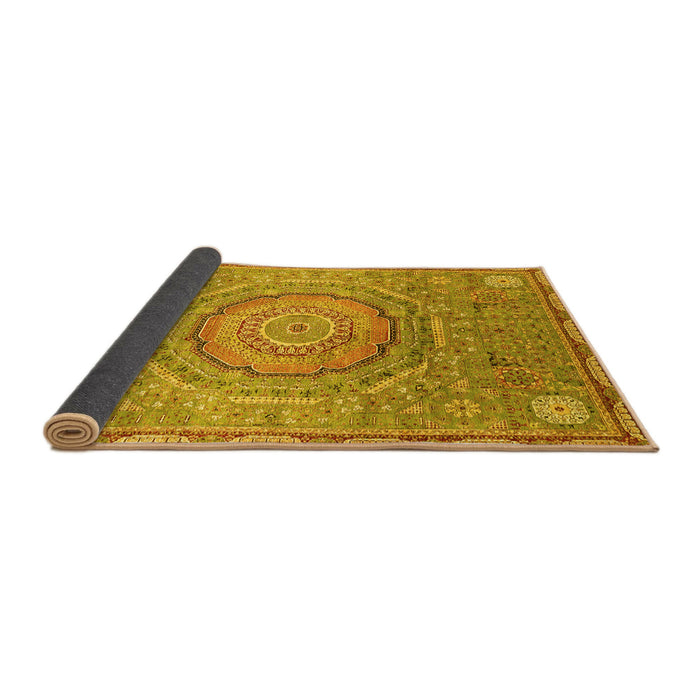Sideview of Abstract Yellow Modern Rug, abs3632yw