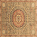 Square Abstract Brown Modern Rug, abs3632brn