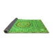 Sideview of Abstract Green Modern Rug, abs3632grn