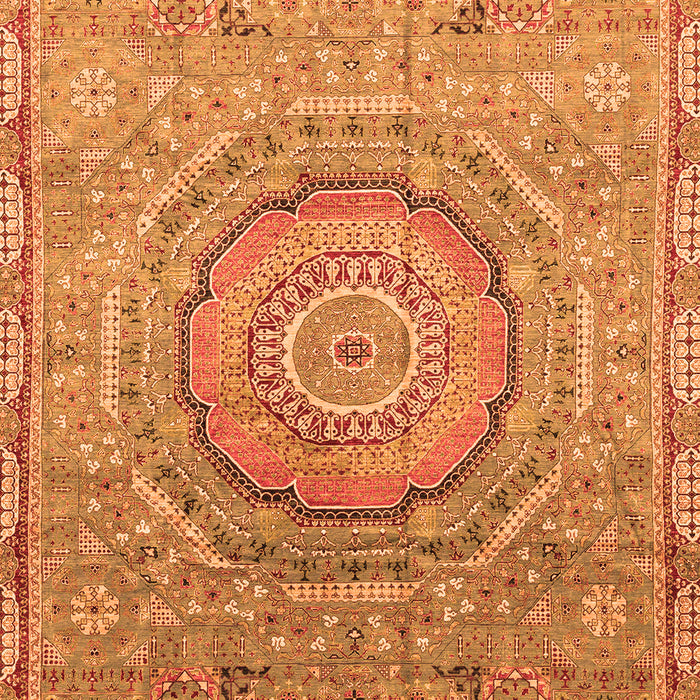 Machine Washable Abstract Orange Modern Area Rugs, wshabs3632org