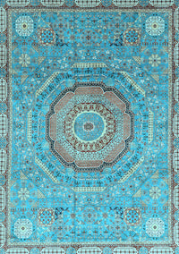 Abstract Light Blue Modern Rug, abs3632lblu