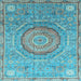 Square Machine Washable Abstract Light Blue Modern Rug, wshabs3632lblu