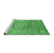 Sideview of Machine Washable Abstract Emerald Green Modern Area Rugs, wshabs3632emgrn