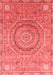 Abstract Red Modern Area Rugs