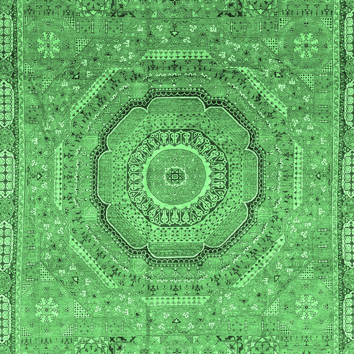 Machine Washable Abstract Emerald Green Modern Area Rugs, wshabs3632emgrn