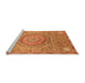 Sideview of Machine Washable Abstract Orange Modern Area Rugs, wshabs3632org