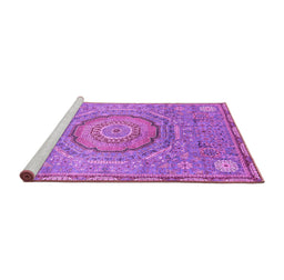 Sideview of Machine Washable Abstract Purple Modern Area Rugs, wshabs3632pur