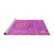 Sideview of Machine Washable Abstract Pink Modern Rug, wshabs3632pnk