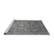 Sideview of Machine Washable Abstract Gray Modern Rug, wshabs3633gry