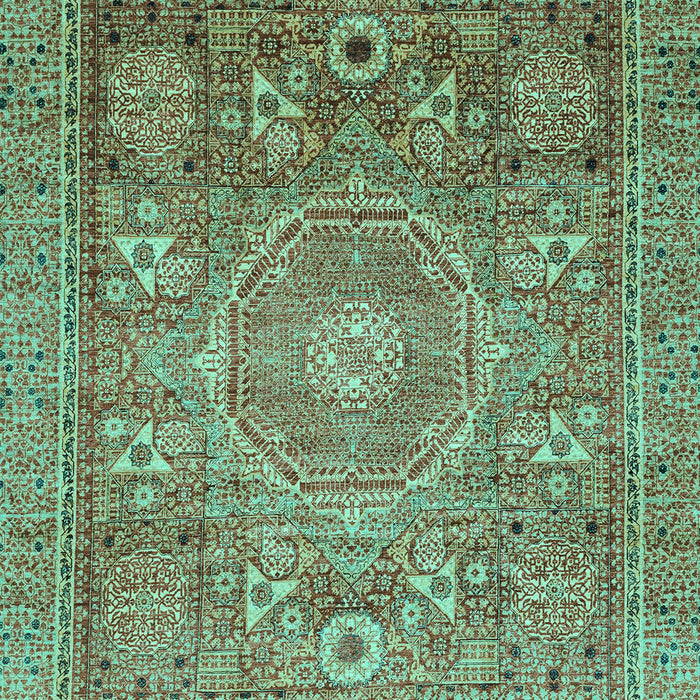 Machine Washable Abstract Turquoise Modern Area Rugs, wshabs3633turq