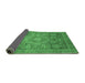 Sideview of Abstract Emerald Green Modern Rug, abs3633emgrn