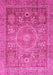 Machine Washable Abstract Pink Modern Rug, wshabs3633pnk