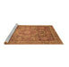 Sideview of Machine Washable Abstract Brown Modern Rug, wshabs3633brn