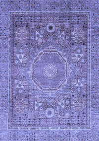 Abstract Blue Modern Rug, abs3633blu