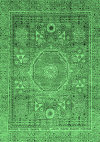 Abstract Emerald Green Modern Rug, abs3633emgrn