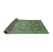 Sideview of Abstract Turquoise Modern Rug, abs3633turq