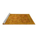 Sideview of Machine Washable Abstract Yellow Modern Rug, wshabs3633yw