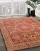 Abstract Red Modern Rug in Family Room, abs3633