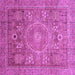 Square Abstract Purple Modern Rug, abs3633pur