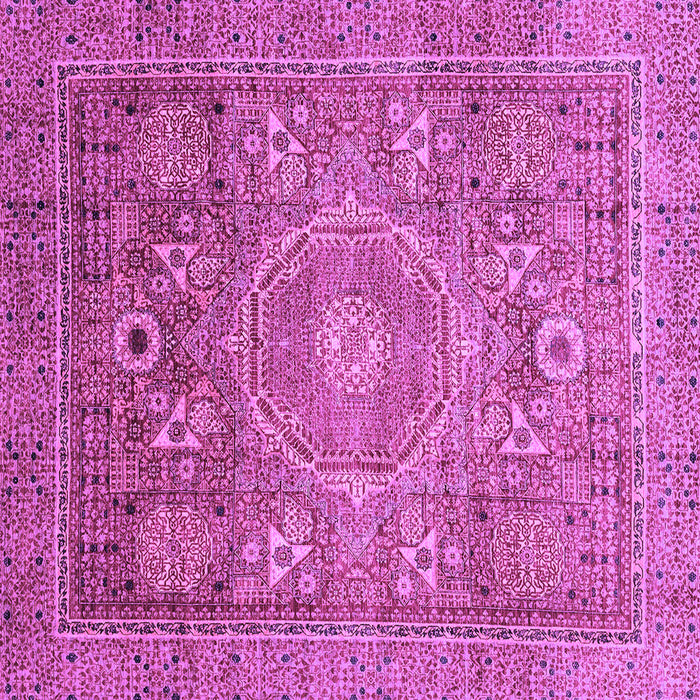 Square Machine Washable Abstract Purple Modern Area Rugs, wshabs3633pur