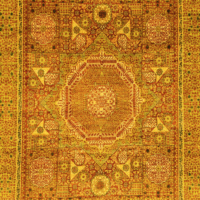Abstract Yellow Modern Rug, abs3633yw