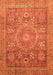 Machine Washable Abstract Orange Modern Area Rugs, wshabs3633org