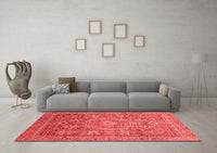 Machine Washable Abstract Red Modern Rug, wshabs3633red