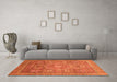 Machine Washable Abstract Orange Modern Area Rugs in a Living Room, wshabs3633org