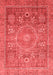 Abstract Red Modern Area Rugs