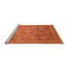 Sideview of Machine Washable Abstract Orange Modern Area Rugs, wshabs3633org