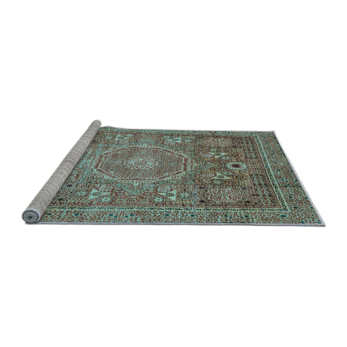 Sideview of Machine Washable Abstract Light Blue Modern Rug, wshabs3633lblu
