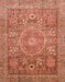 Machine Washable Abstract Red Rug, wshabs3633