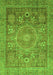 Machine Washable Abstract Green Modern Area Rugs, wshabs3633grn