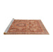 Sideview of Machine Washable Abstract Red Rug, wshabs3634