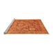 Sideview of Machine Washable Abstract Orange Modern Area Rugs, wshabs3634org