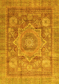 Abstract Yellow Modern Rug, abs3634yw