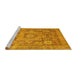 Sideview of Machine Washable Abstract Yellow Modern Rug, wshabs3634yw